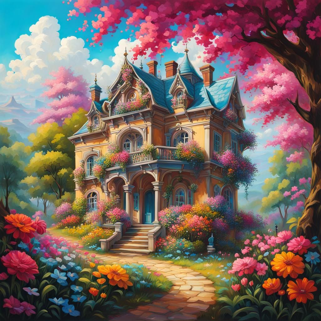 Jewel Manor House in Graffiti Art Style