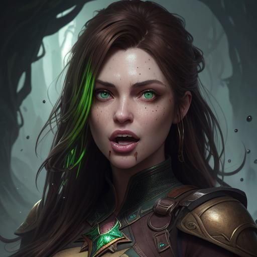 Detailed Portrait of Girl with Tongue Out in 8K