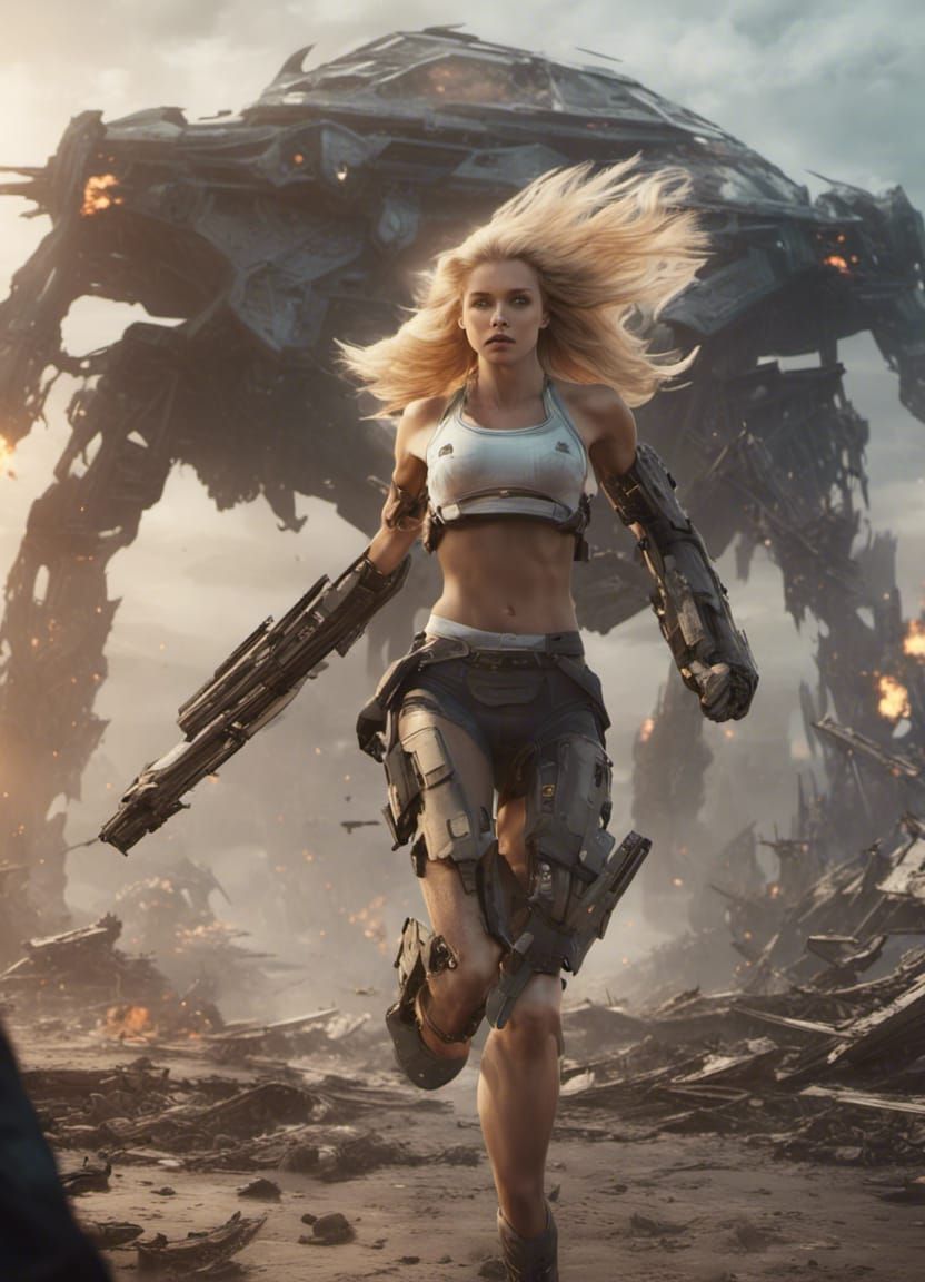 Sci-Fi Rescue: Survivors Flee Burning Starship