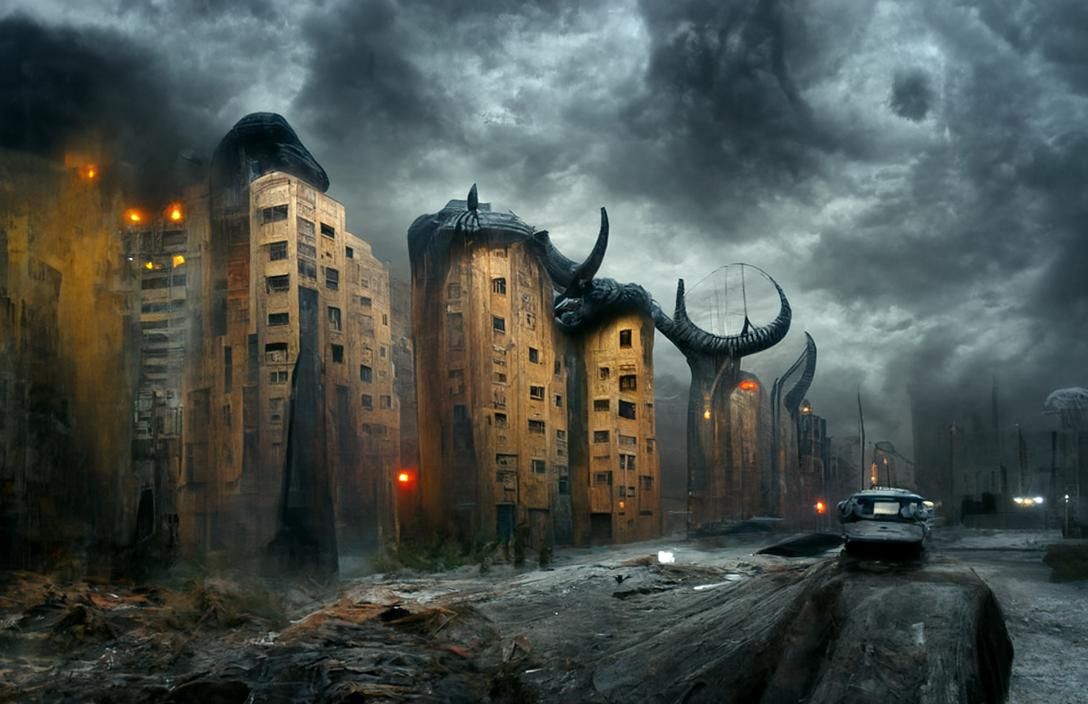 Disturbing Demon City Inspired by Surrealist Art