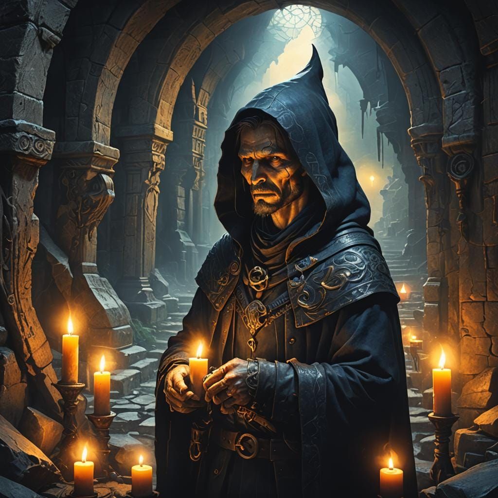 The Reaper Watches a Man's Final Journey