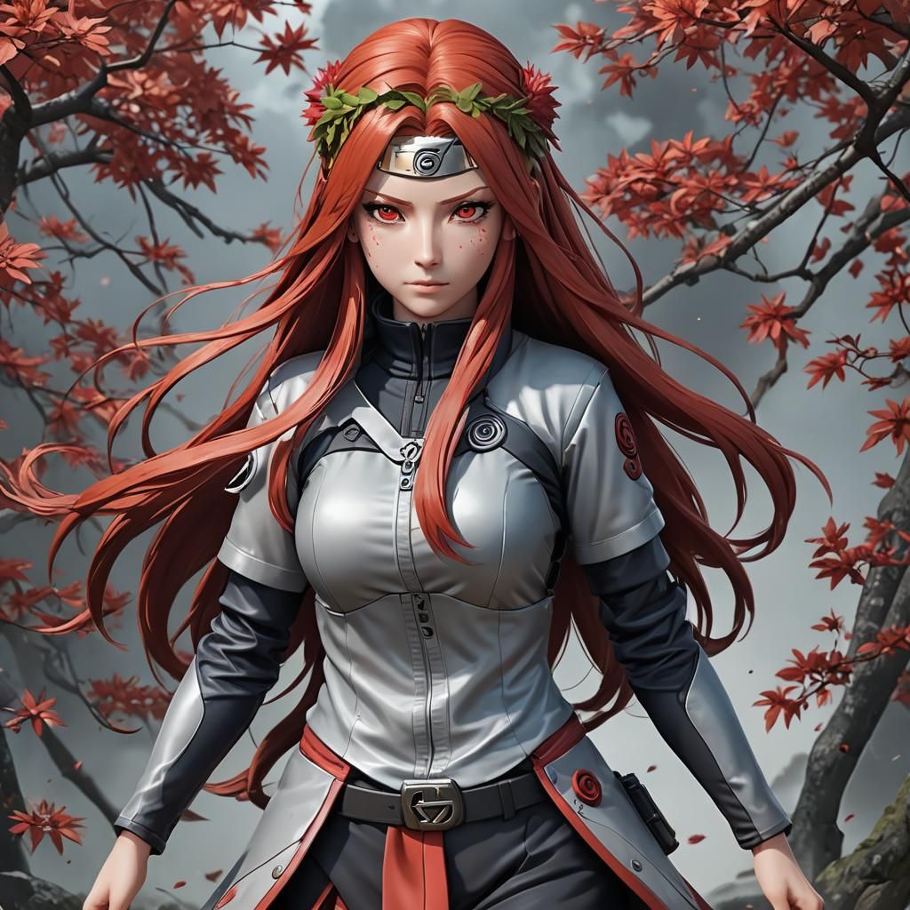 Kushina Full Body Pose from Naruto in 3D