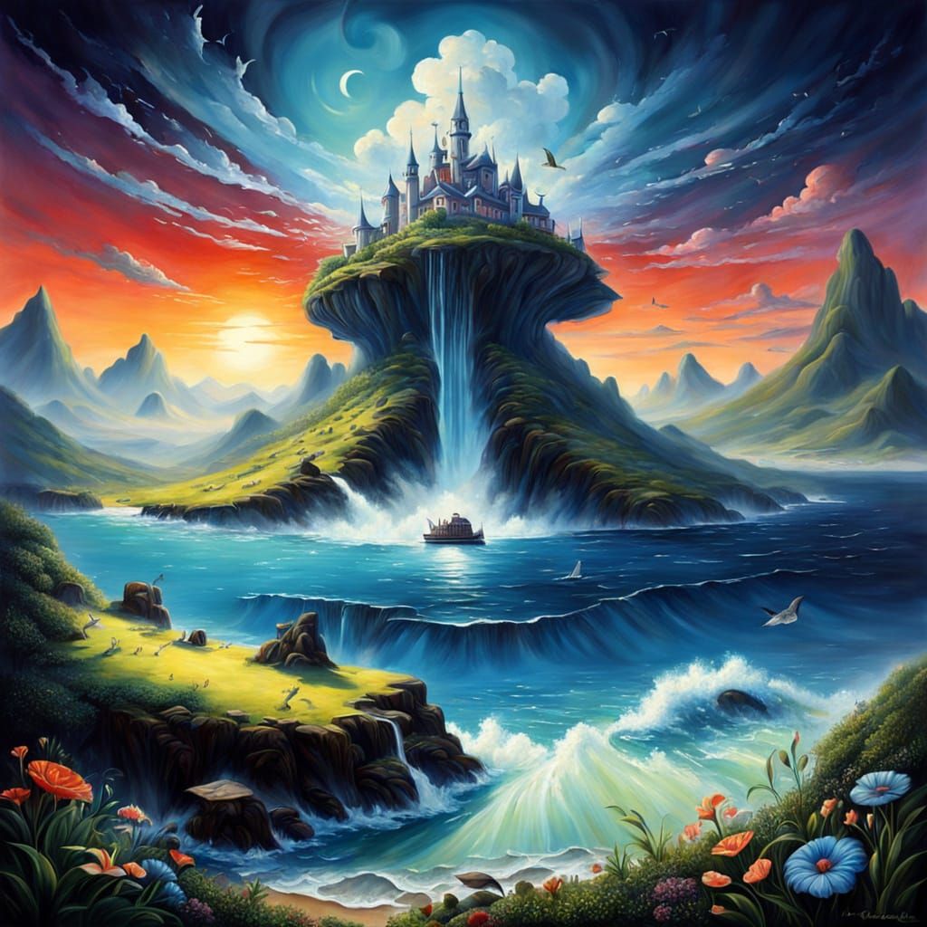 Surreal Masterpiece in Vibrant Colors