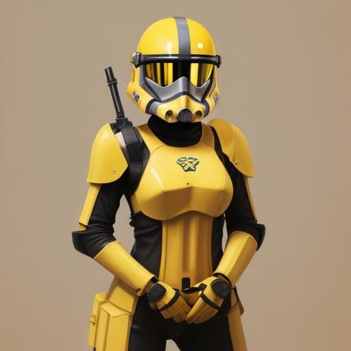 Female Trooper in Yellow Armor