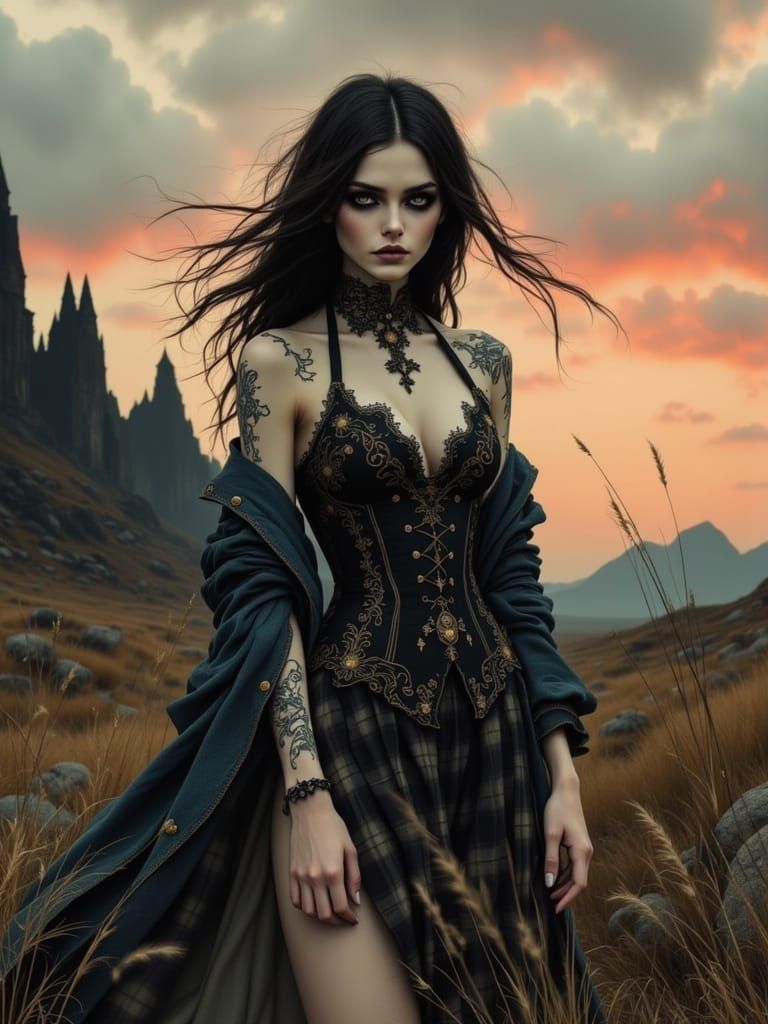 Baroque Elegance Meets Wild Beauty in Stormy Landscape