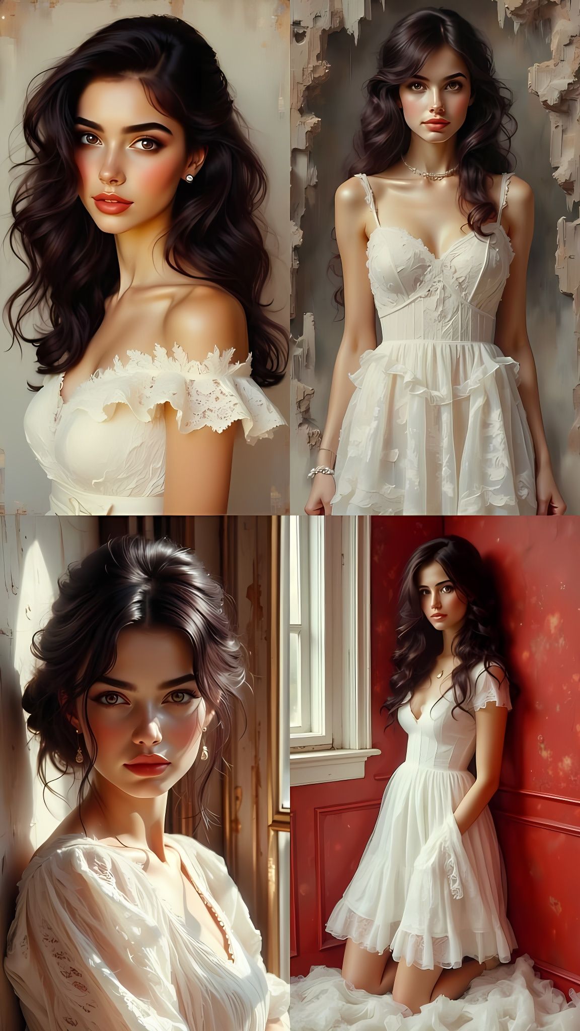 Vintage 1965 Jewish Woman in Art Deco Style