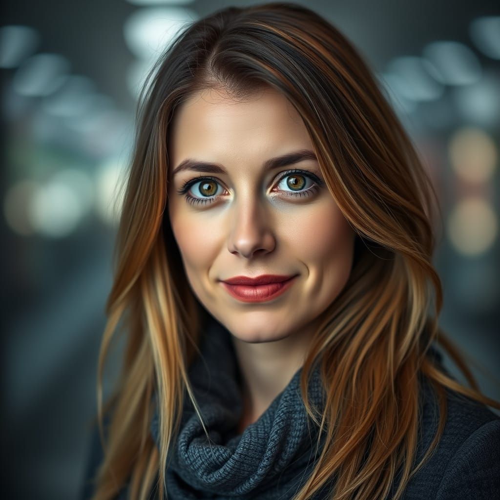 Elegant Professional Portrait in Modern Studio Lighting