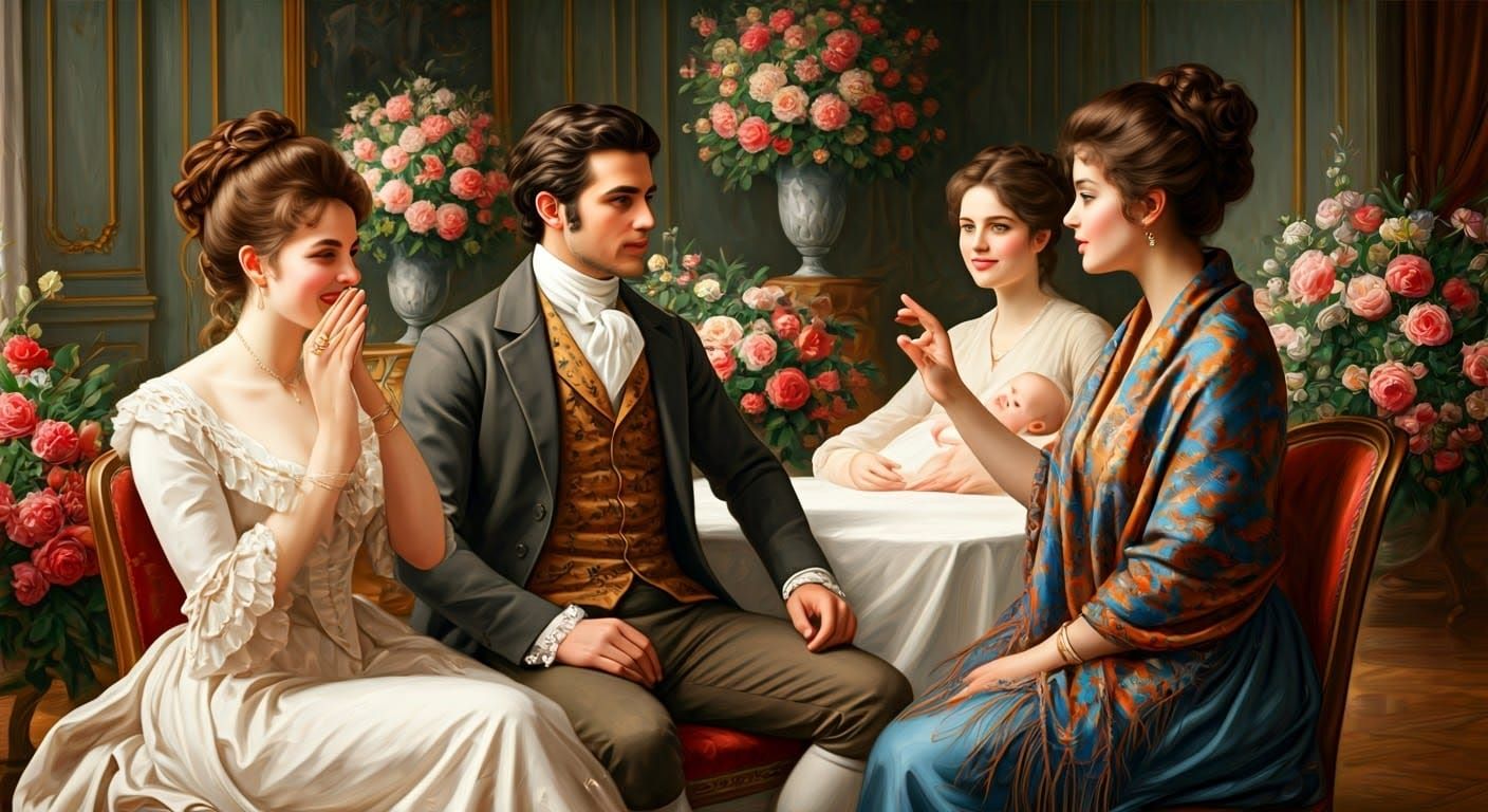 Elegant Salon Gathering in Warm Colors