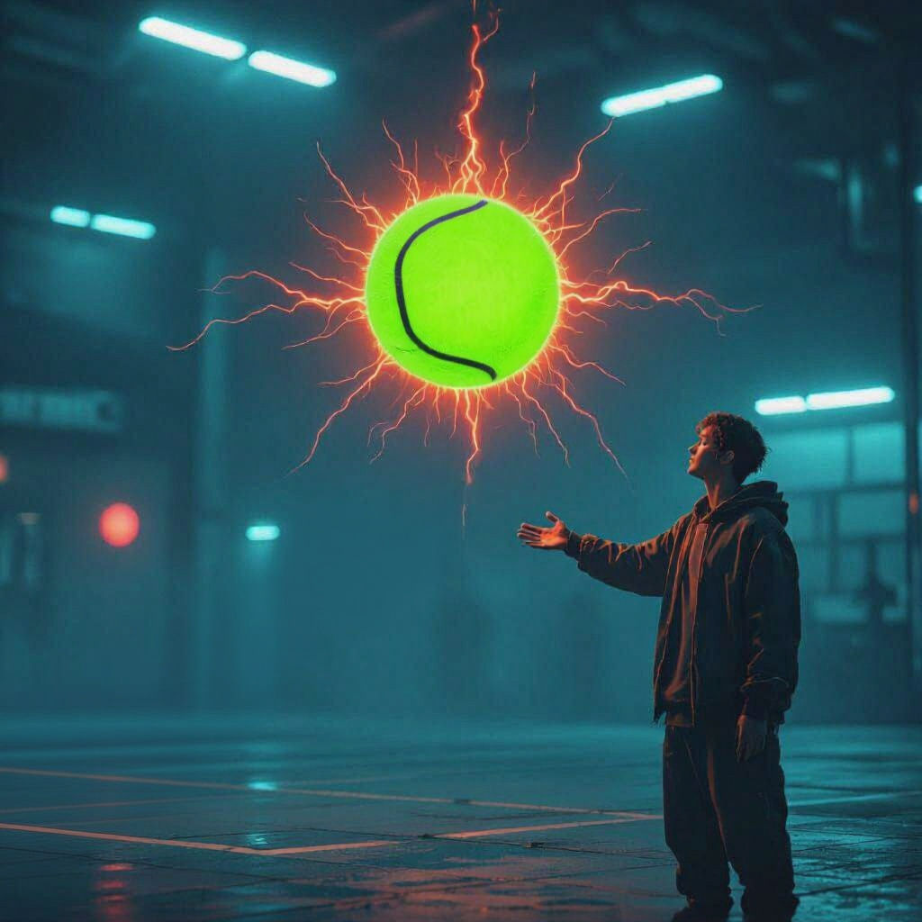 Levitating Tennis Ball Radiates Danger