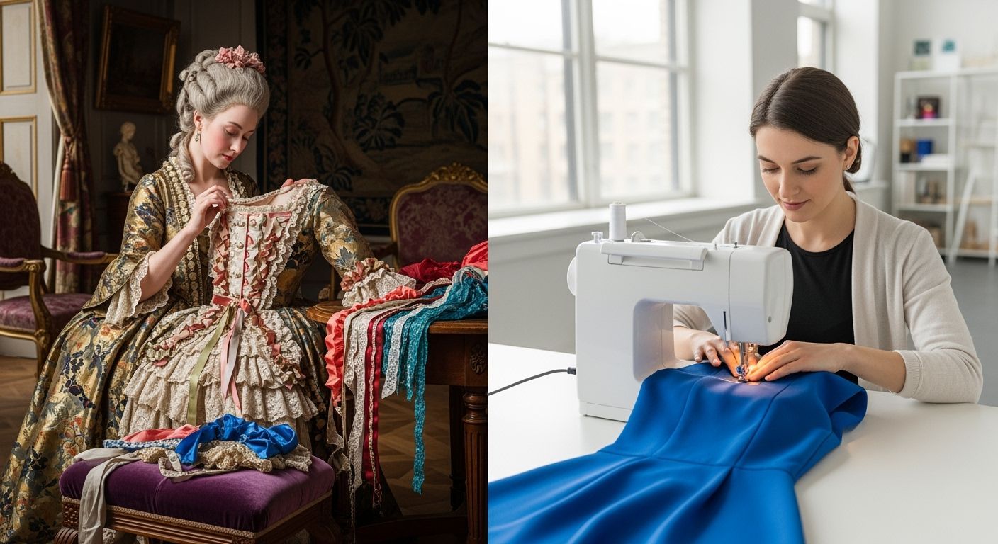 Making a Dress, Then & Now