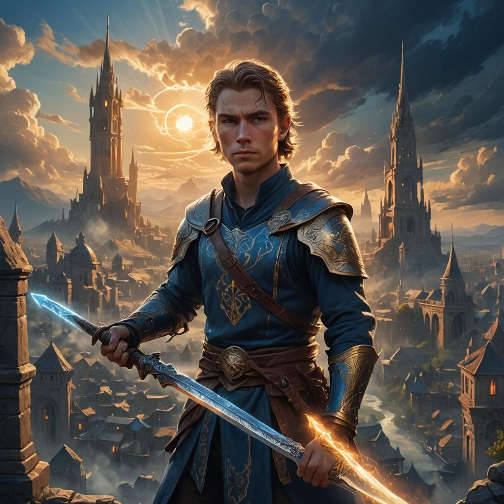 Hunter Kalinski in an Epic Fantasy Landscape