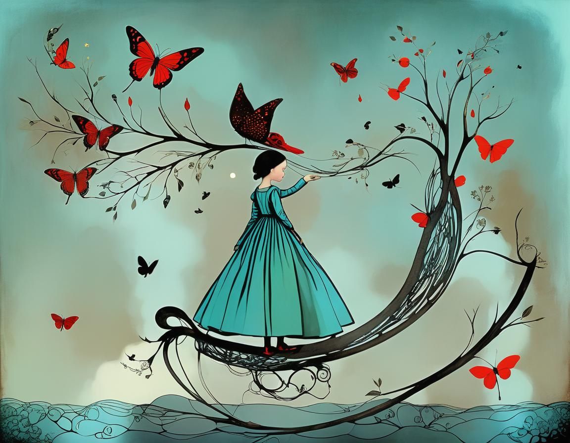 The Little Dreamer in Vibrant Pop Art Style