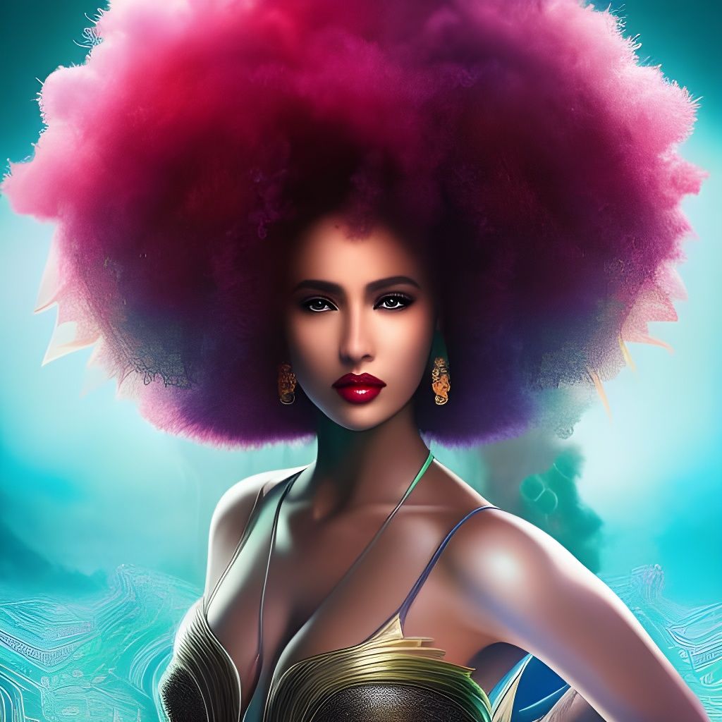 Dystopian Beauty: Woman in Aquamarine Moroccan Setting