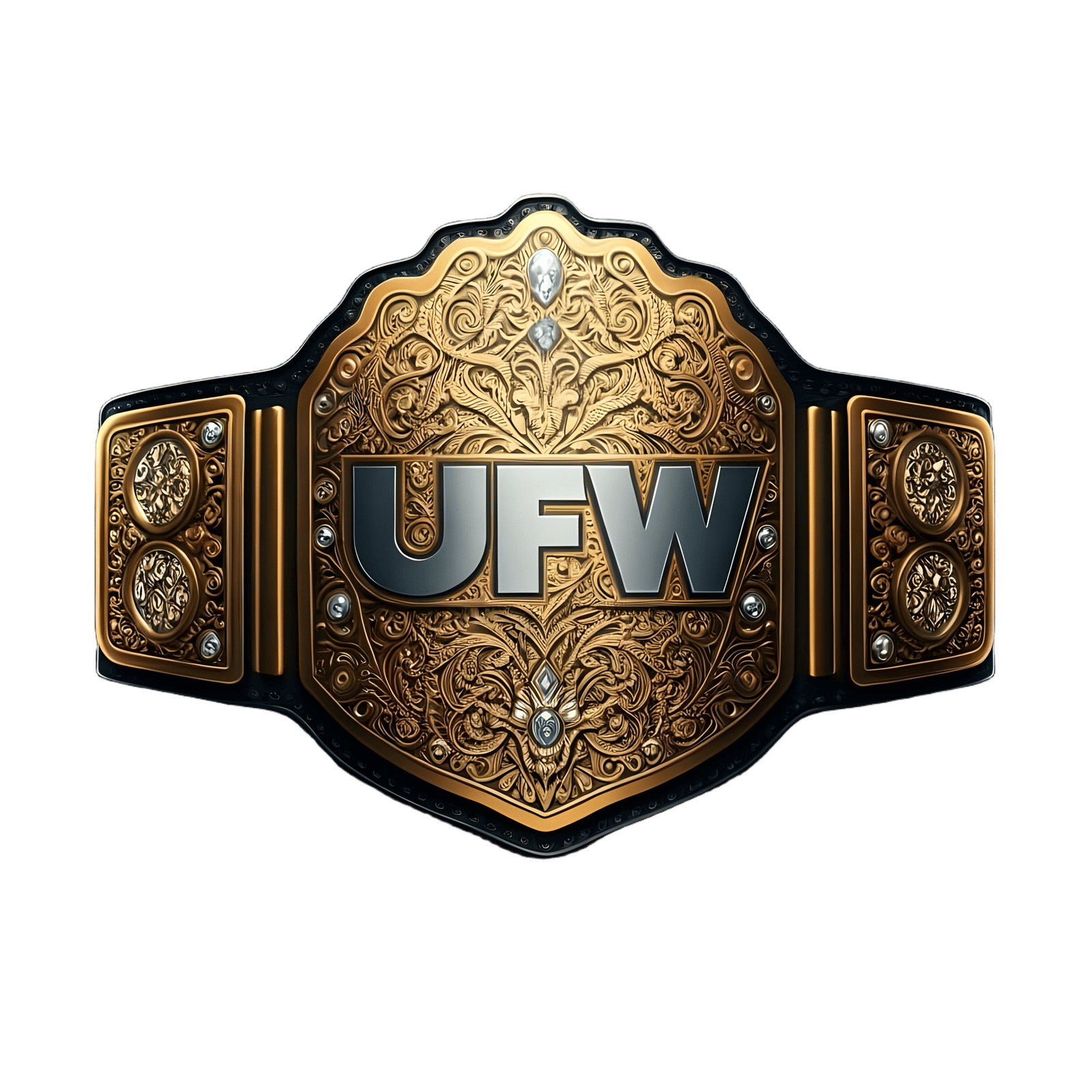 Championship Wrestling Belt in a Futuristic Setting