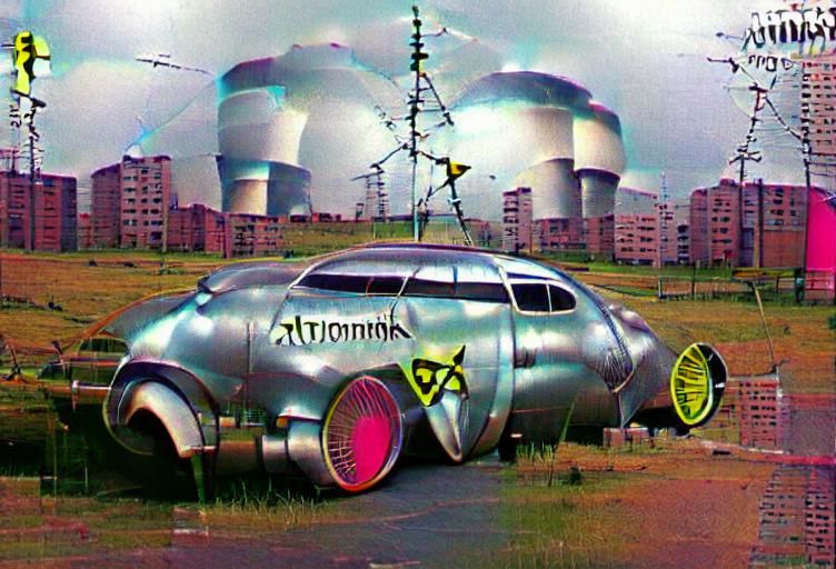 Atompunk Cityscape: A Retro-Futuristic Vision