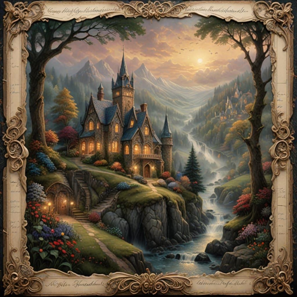 Whispers of the Past: A Gothic, Ethereal Journal Scene