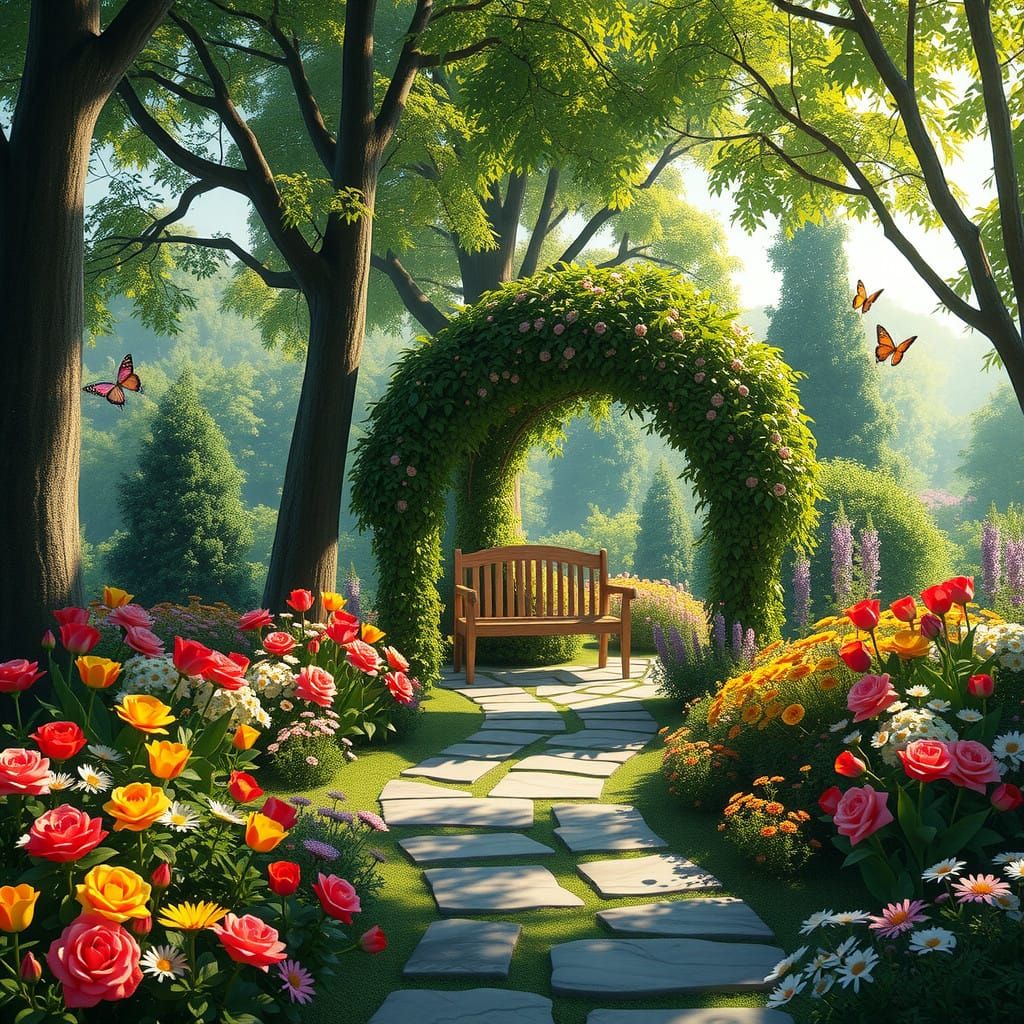 Blossoming Paradise in Vibrant Colors