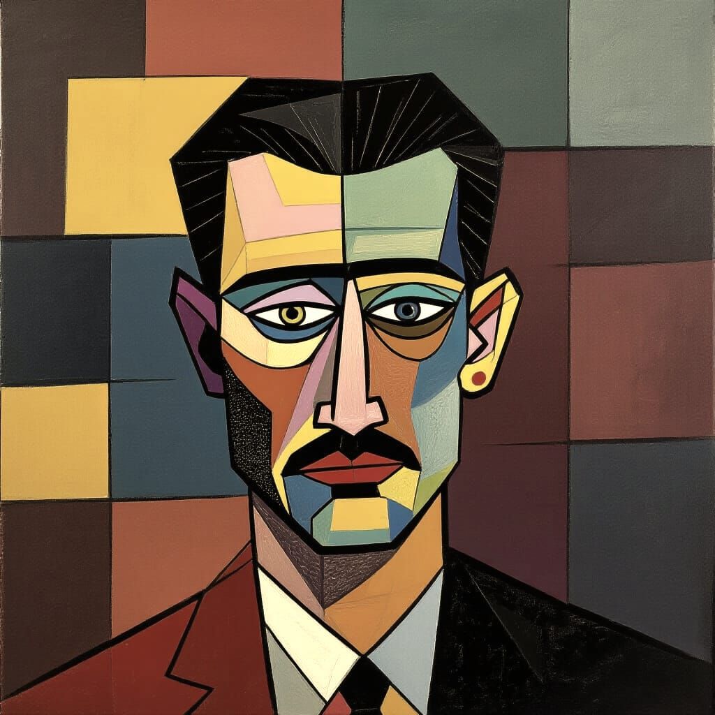 Vibrant 3D Painting in Paul Klee Style