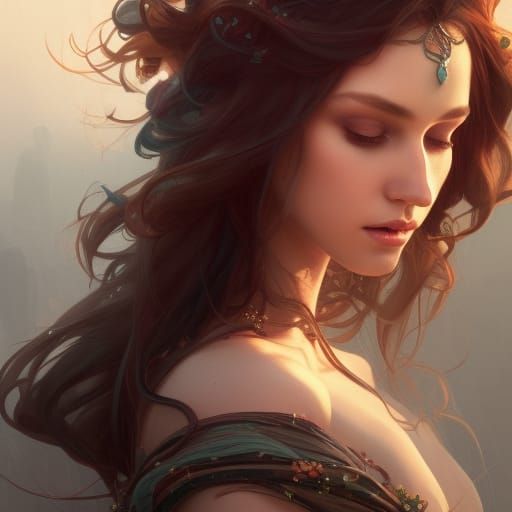 Fantasy Women Portrait in Dynamic Lighting