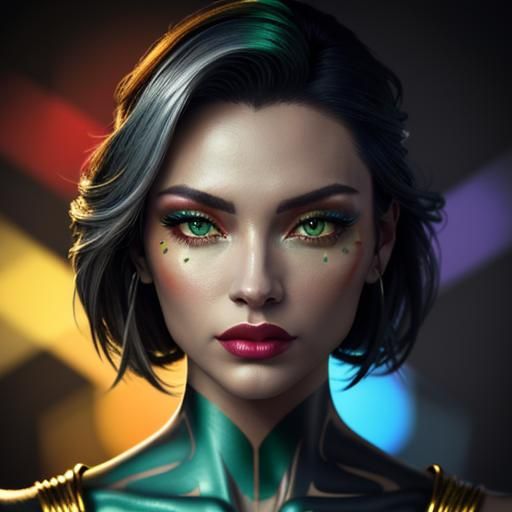 Captivating Beauty in Vibrant Colors, Cinematic Shot