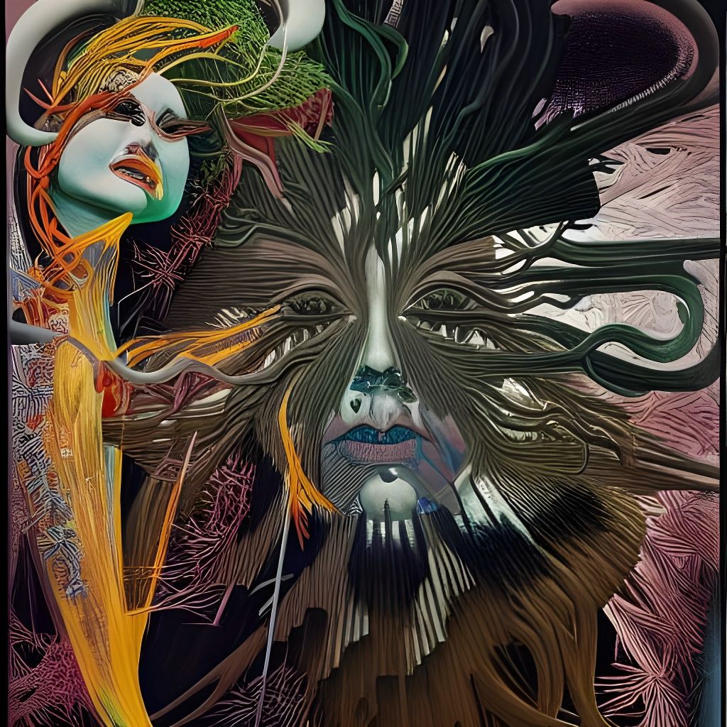 God of Needles and Thorns: Sci-Fi Horror Art