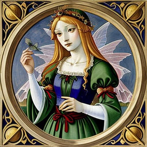 Vampire Fairy in Renaissance Painting Style