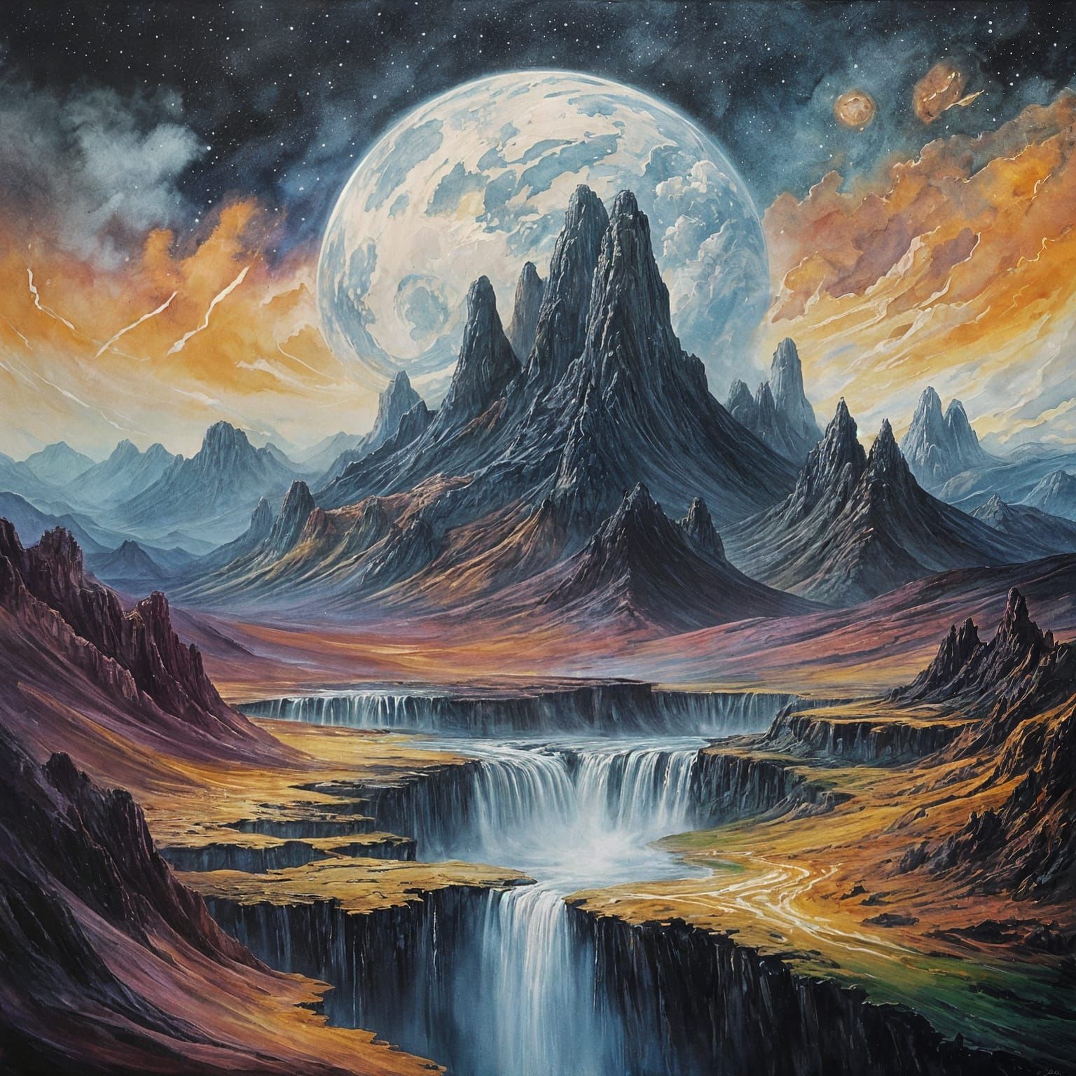 Flying Islands in Cosmic Landscape with Ancient Symbolism