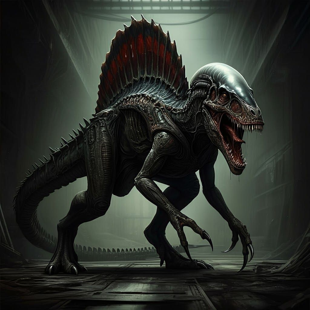 spinosaurus xenomorph hybrid
