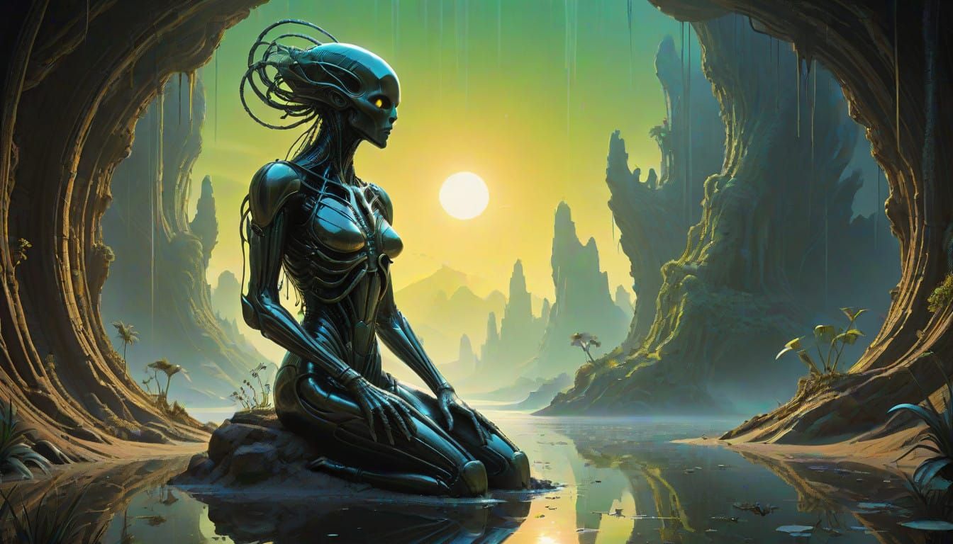 Majestic Guardian of Alien Oasis