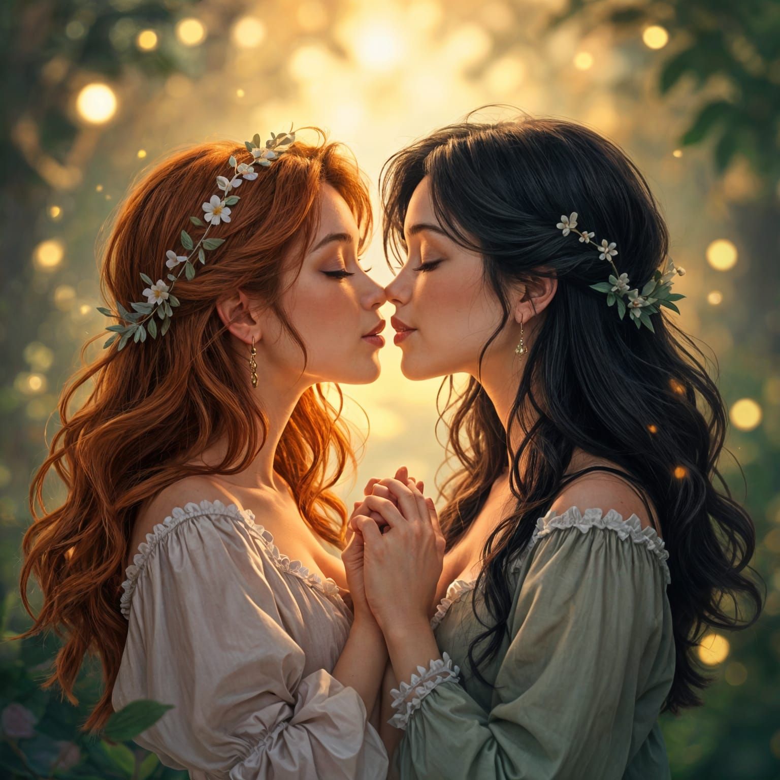 Wednesday and Enid Kissing