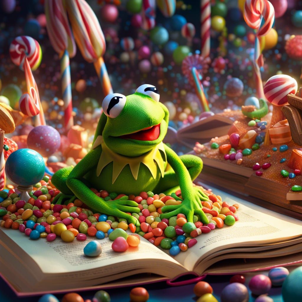 Kermit's Candyland: A Digital Illustration