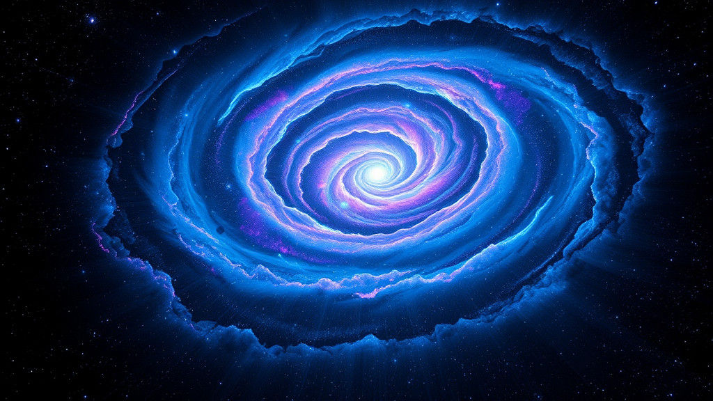 Electric Blue Galaxy Art: Cosmic Wonder