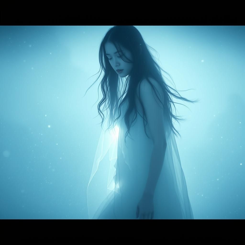 Ethereal Yuki Onna Portrait in Snowstorm