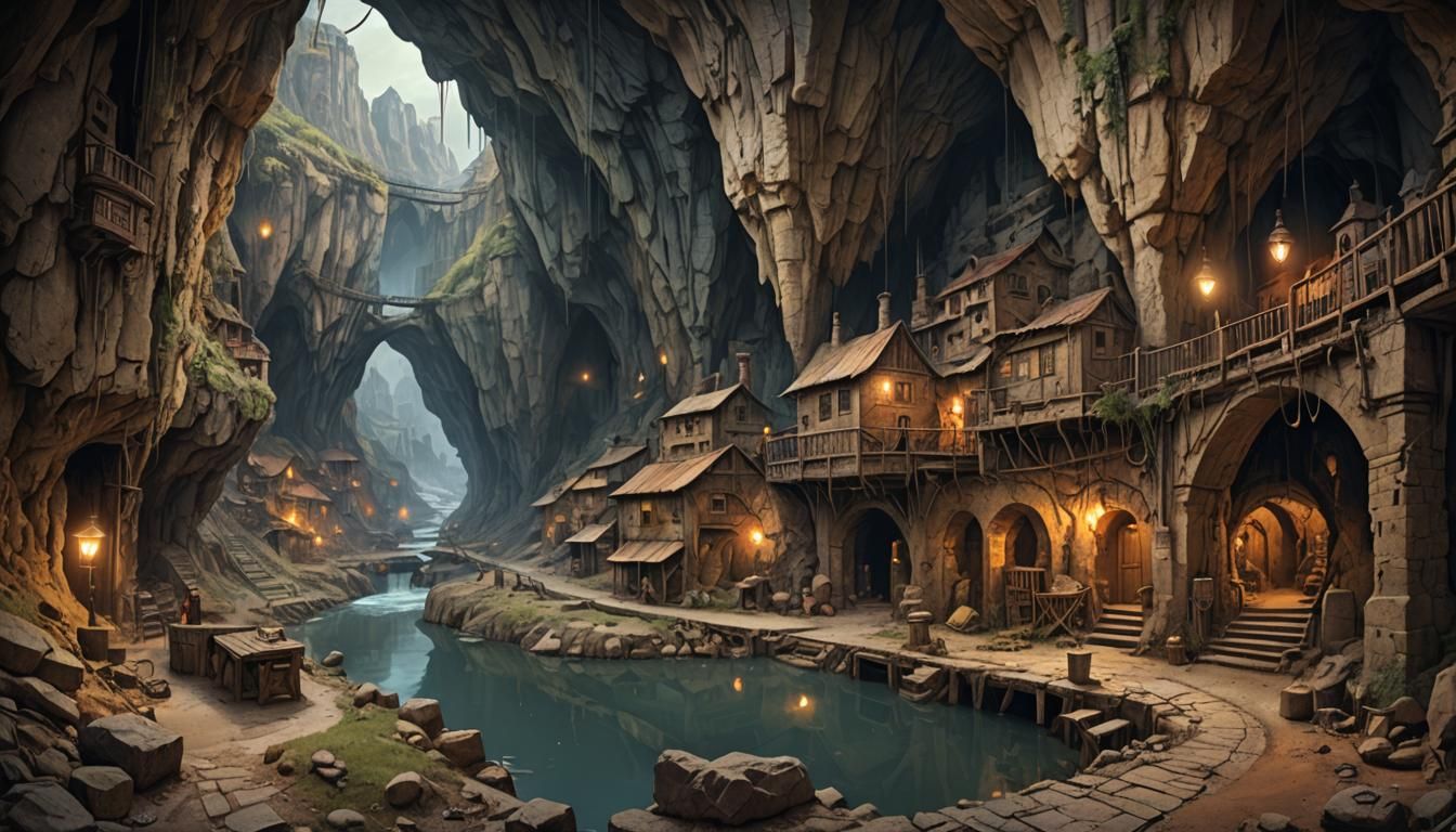 Miserable Underground Town Concept Art