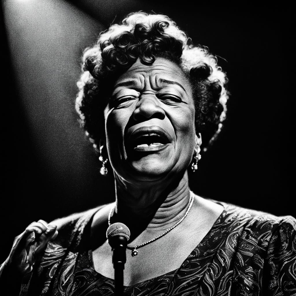 Ella Fitzgerald in Charcoal Splendor
