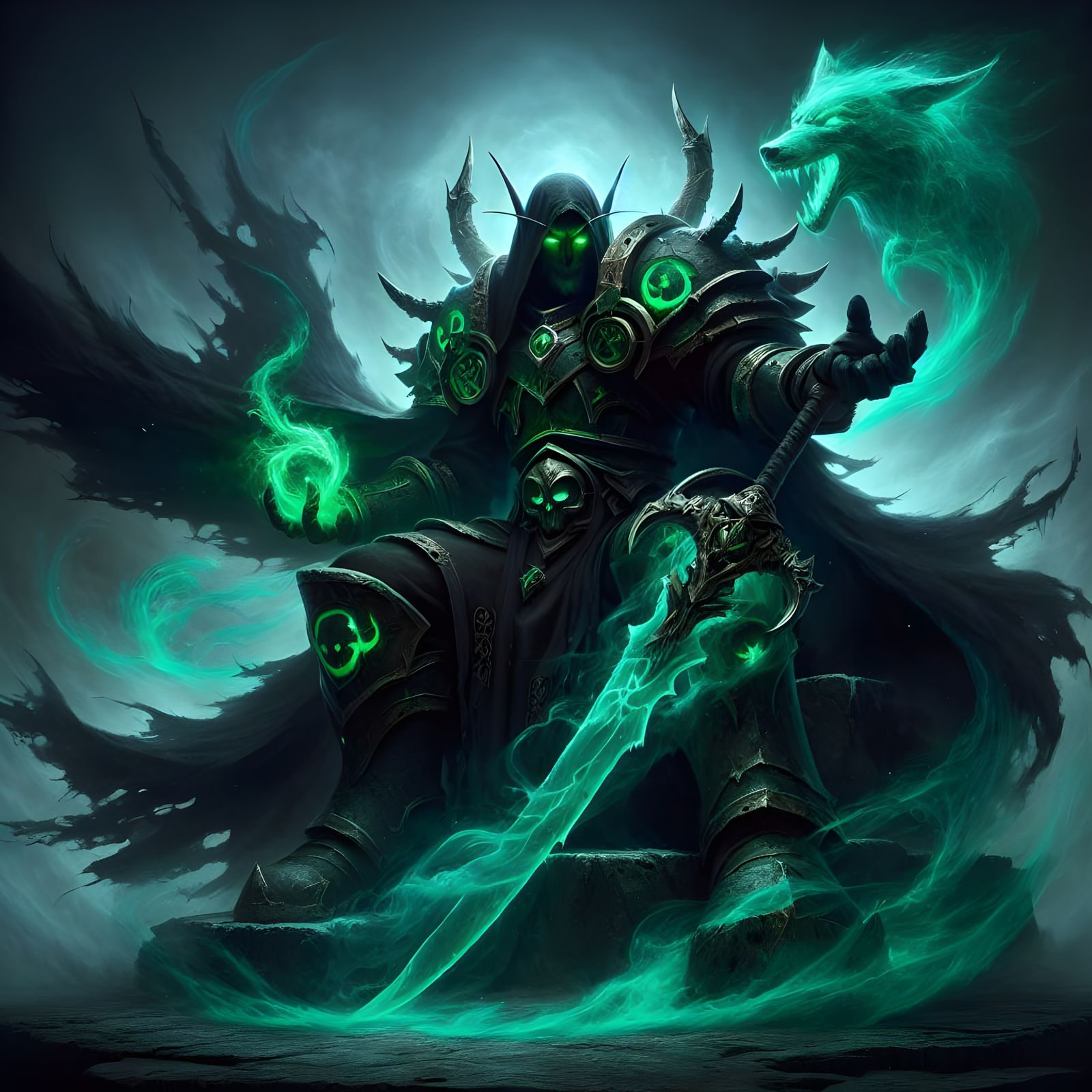 Goblin King in Dark Emerald Armor