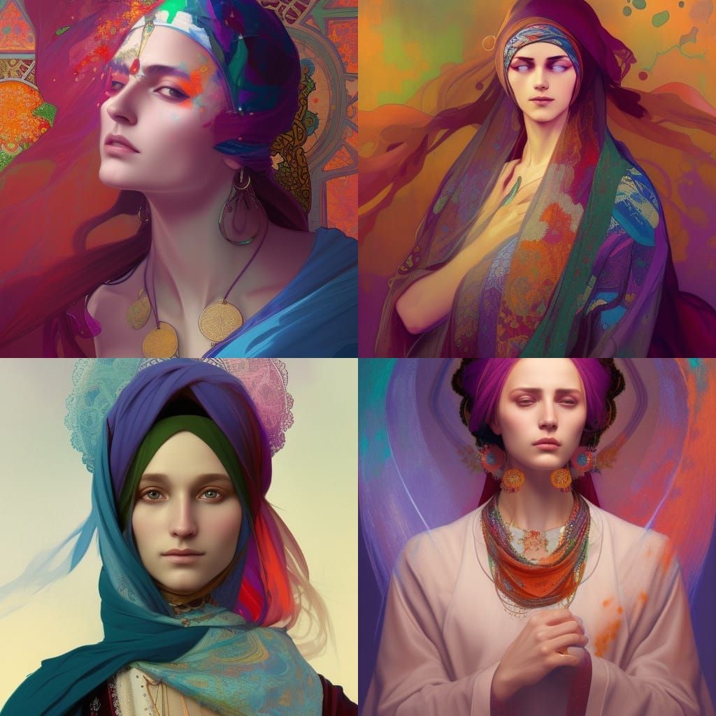 Gnostic Sufi Woman in Colorful Fashion