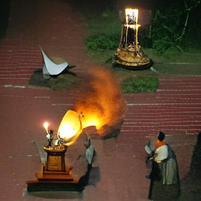 Surreal Burning Midnight Lamp Dreamscape
