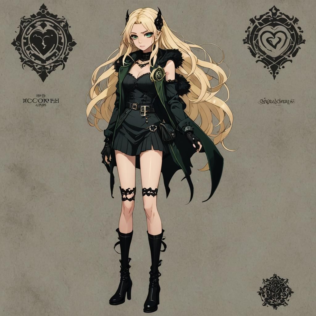 Sadistic Spy with Tattoos in Anime Style