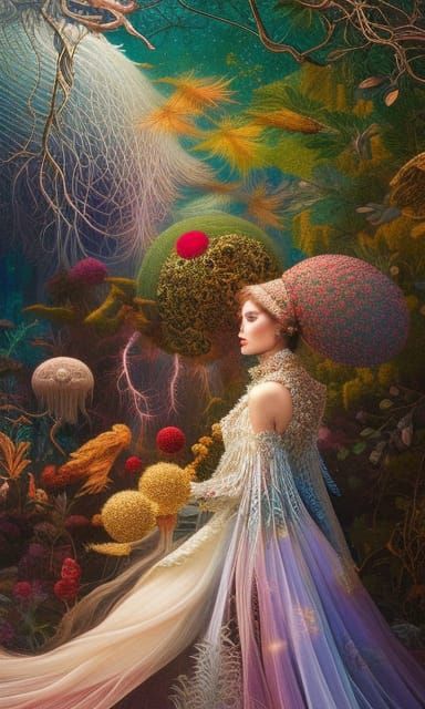 Universe-Human Hybrid in Mycelium Network