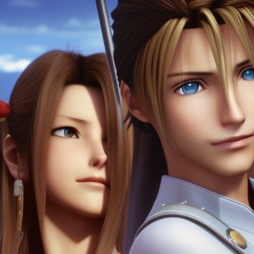 Aerith Smiles: A Final Fantasy VII Portrait