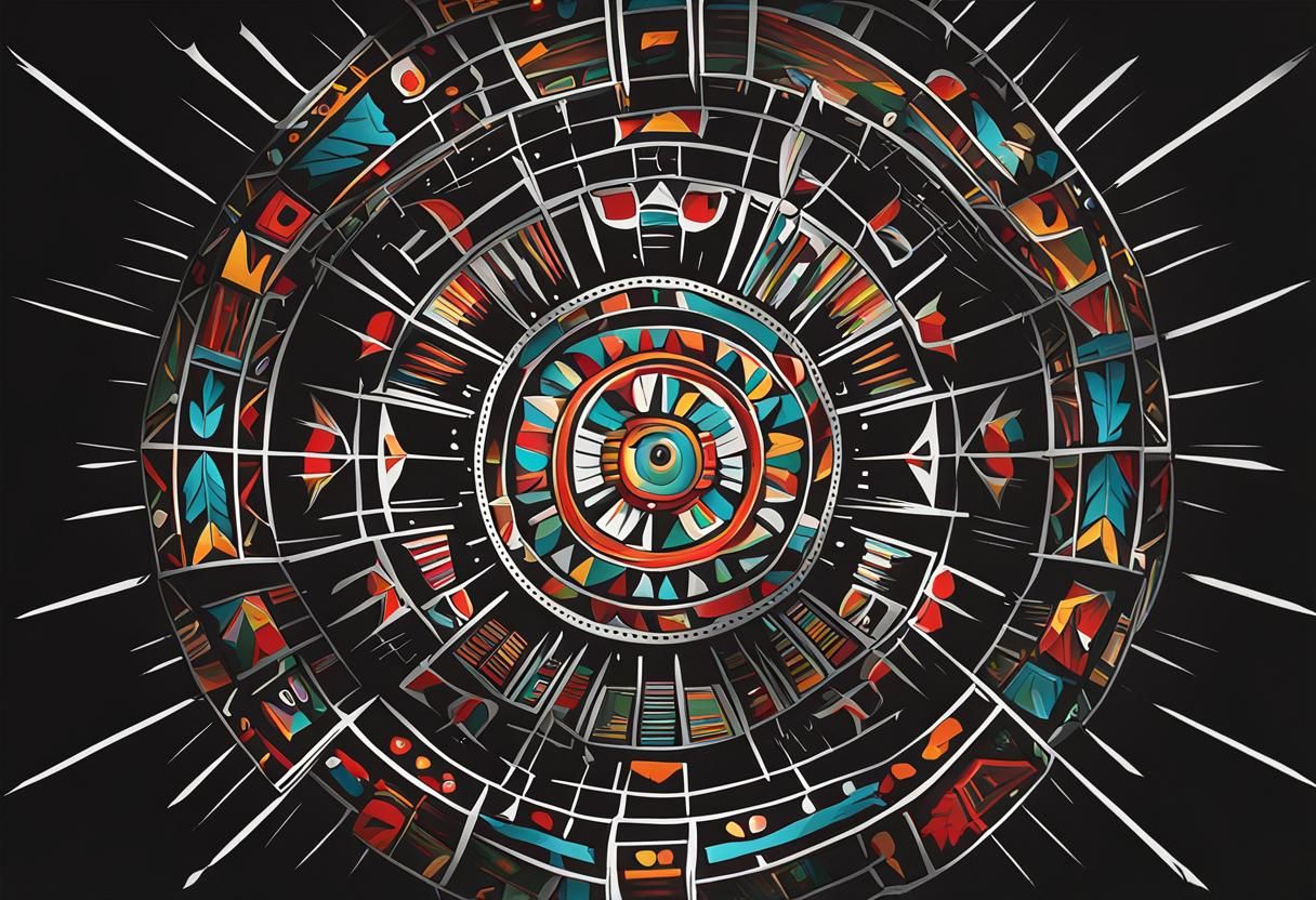 Colorful Traditional Native American Art