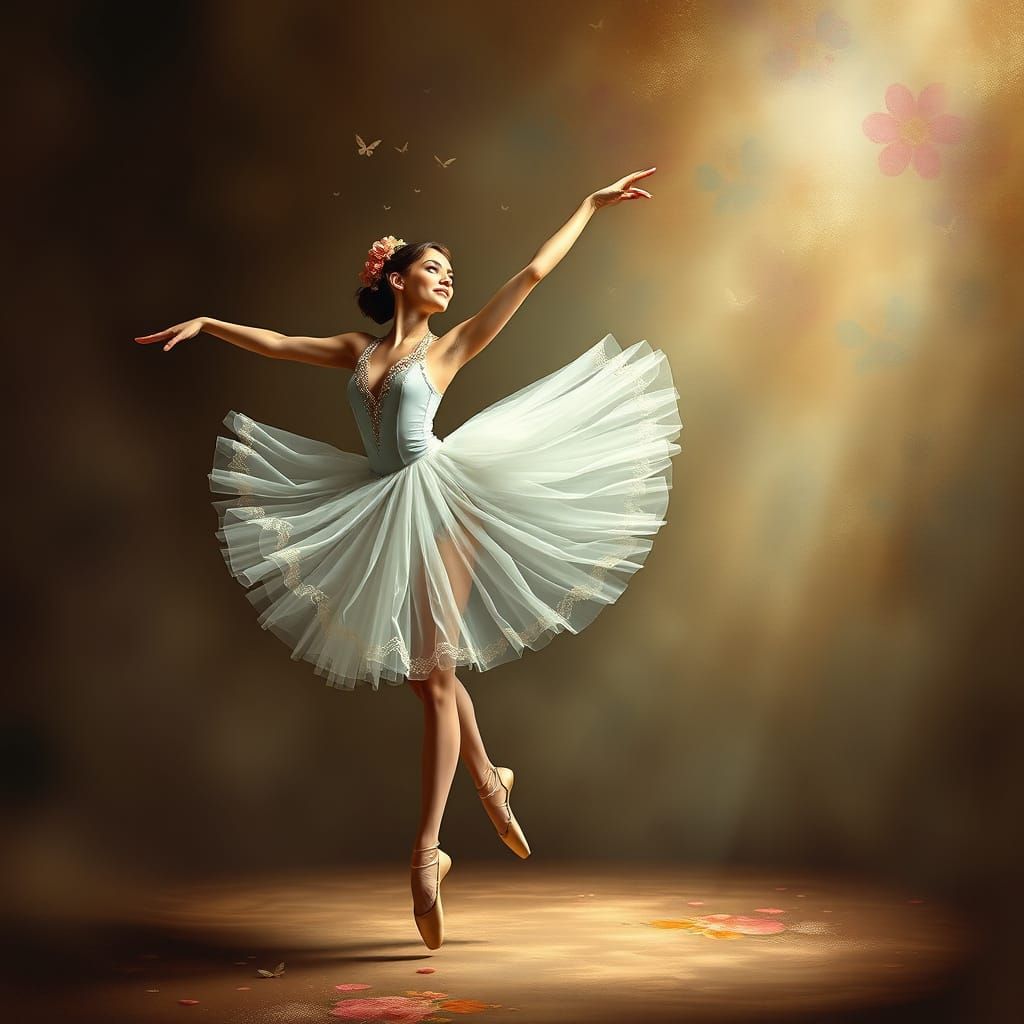 Ballerina in Espresso Bar Scene