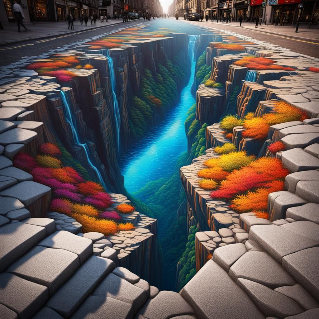3D Street Art Illusion