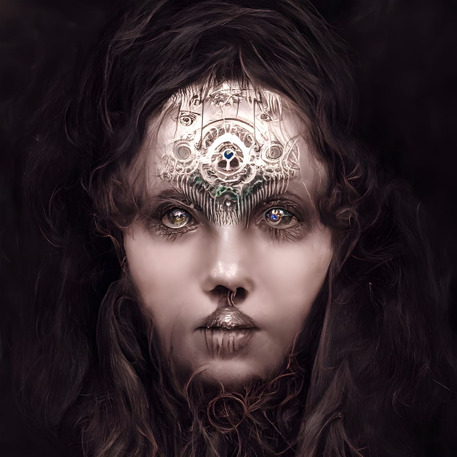 Haunted Portrait of Cassandra as Vintage Photograph