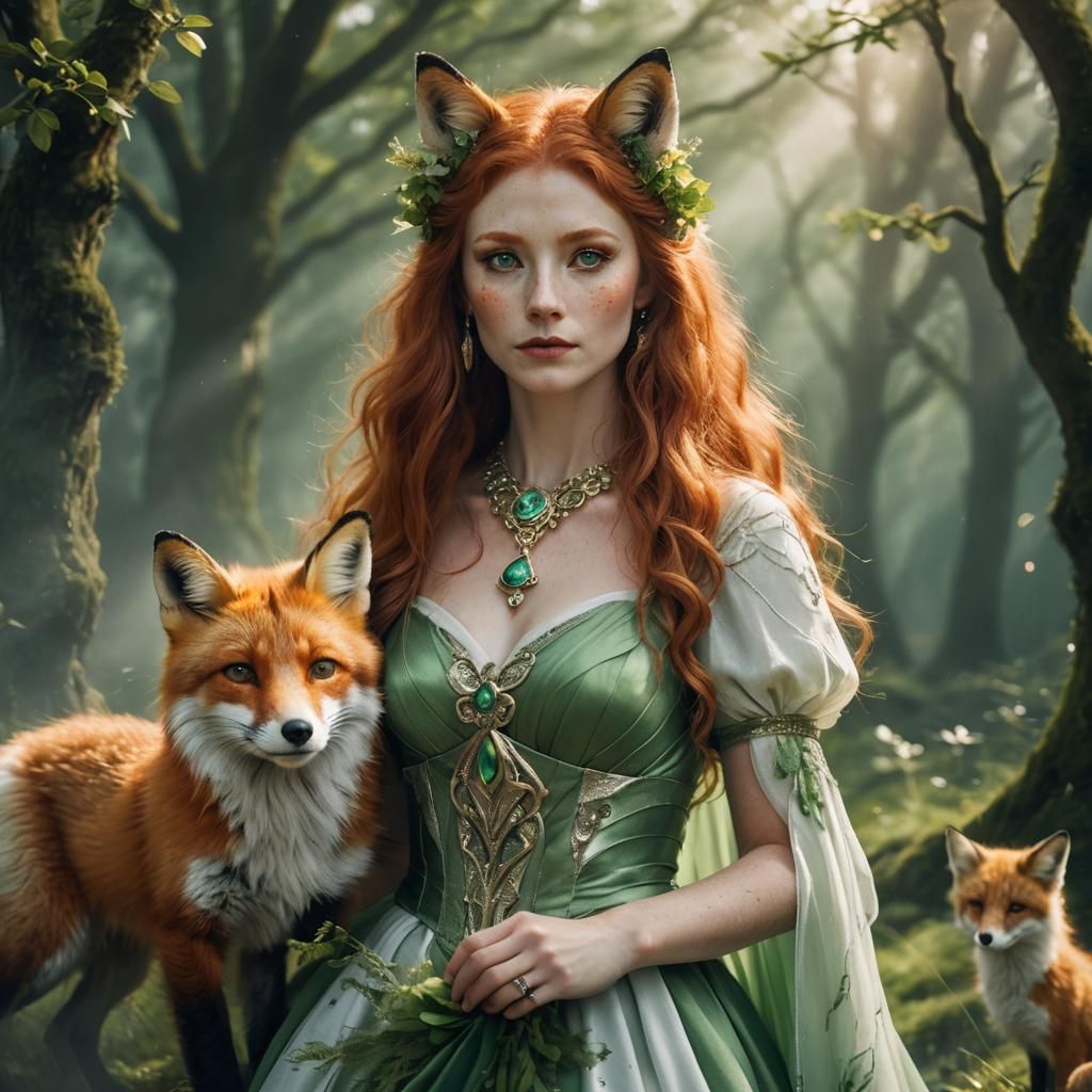 Fantasy Fox Goddess Portrait in Unreal Engine 5