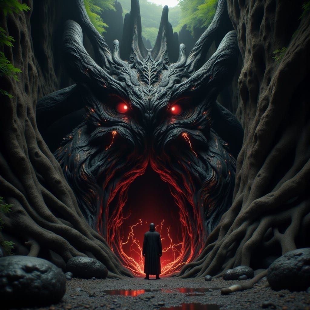 Dark Fantasy Scene in Hyper-Realistic Digital Painting