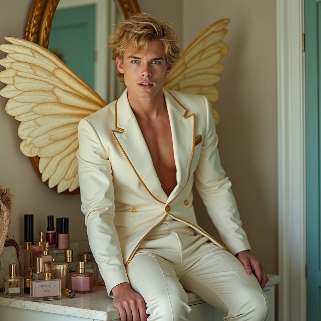 Surreal Fairy Emerges from Bathroom Vanity in Vogue-Inspired...