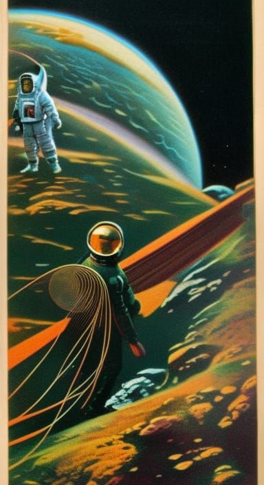Vintage sci-fi illustration