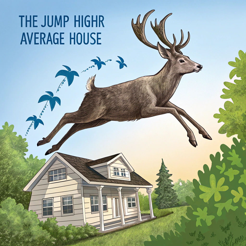 Deer Jumps Over House: A Humorous Illustration